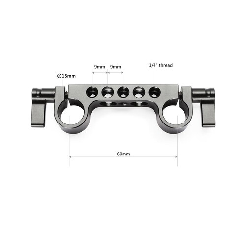 SmallRig 2061 Süper Hafif 15 mm Raylı Blok (2'li Paket)