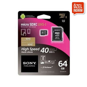 Sony 64GB SR-64UYA/T1 Micro SD Hafıza Kartı - Thumbnail