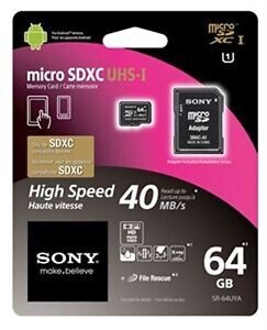 Sony 64GB SR-64UYA/T1 Micro SD Hafıza Kartı