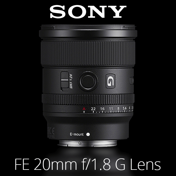 Sony FE 20mm F1.8 G Lens