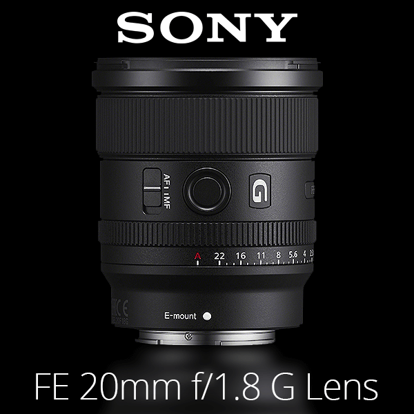 Sony FE 20mm F/1.8 G Lens