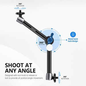 ST-20 11'' 28cm 1/4'' Vidalı Magic Arm & Yengeç Clamp - Thumbnail