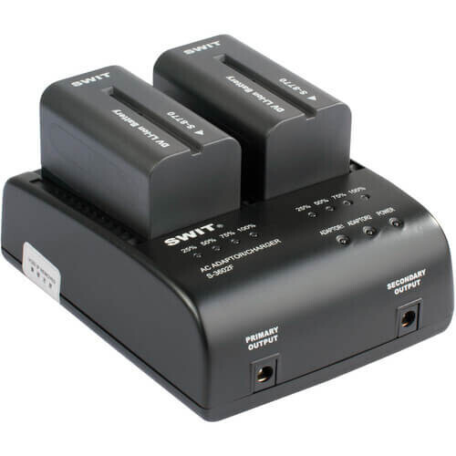 SWIT S-3602F Sony NP-F970/770/960/950 için Dual Şarj Adaptörü