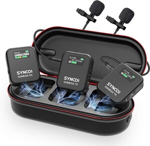 Synco - Synco G2(A2) Mega 2 Kişilik Kablosuz Yaka Mikrofon