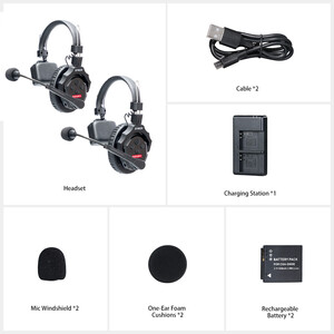 Synco X-Talk X2 Wireless Intercom Tek Kulaklı Kulaklık (2'li Set) - Thumbnail