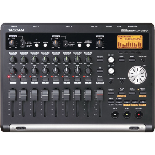 Tascam DP-03SD Dijital 8 Kanal Portastudio Ses Mikseri ve Kayıtçı