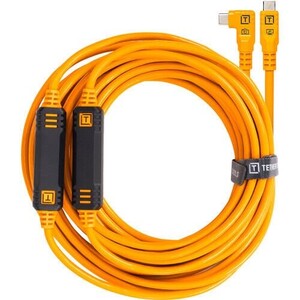 Tether Tools - Tether Tools Tether Pro USB-C to USB-C 9.4m Dik Açılı Bağlantı Kablosu