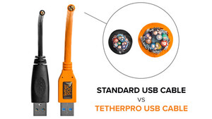 Tether Tools TetherPro USB 2.0 A Erkek to Mini-B 5-Pin Altın Kaplama Kablo CU5451 - Thumbnail