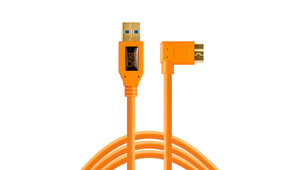 Tether Tools USB 3.0 A Tipi Erkek Micro-USB Dik Açılı Erkek Kablo CU61RT15-ORG - Thumbnail