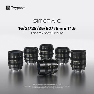 Thypoch Simera-C 16mm T1.9 Full Frame Cine Lens (Sony E) - Thumbnail