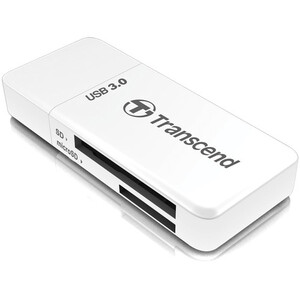 Transcend - Transcend RDF5 SD/MicroSD USB 3.1 Gen 1 Type-C Çoklu Kart Okuyucu (Beyaz)