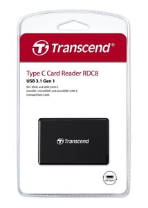 Transcend TS-RDC8K2 CF/SD/SDHC/SDXC/microSD Type-C Çoklu Kart Okuyucu - Thumbnail
