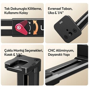 Ulanzi CA15 OneLock Tablet Tutucu Tripod Aparatı - C072 - Thumbnail