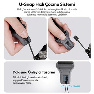 Ulanzi CSS1 U-Snap Kamera Omuz Askısı Mercury Silver Gümüş - B195 - Thumbnail