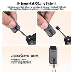 Ulanzi CSS2 U-Snap Lite Kamera Omuz Askısı Shadow Black Siyah - B198 - Thumbnail