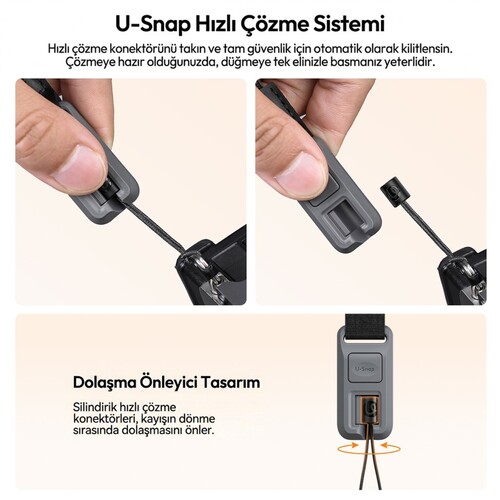 Ulanzi CSS2 U-Snap Lite Kamera Omuz Askısı Shadow Black Siyah - B198
