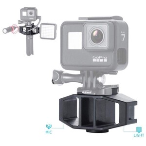 Ulanzi GP-1 Aksiyon Kamerası Vlog Çift Metal Ayak Montajı 1380 - Thumbnail