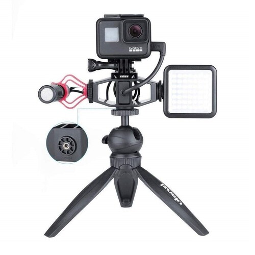 Ulanzi GP-1 Aksiyon Kamerası Vlog Çift Metal Ayak Montajı 1380