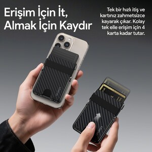 Ulanzi ML25 V2 MagLock Manyetik Kartlık Telefon Standı 4 Kart Kapasiteli - M095A - Thumbnail