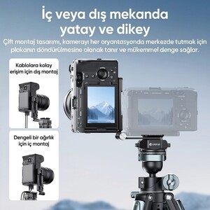 Ulanzi UKA11 Katlanabilir Quick Release L Plate Kamera Montaj Aparatı - C103 - Thumbnail