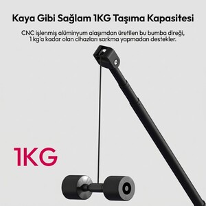 Ulanzi ZJ08 Cold Shoe Mikrofon Uzatma Kolu Ayarlanabilir Boom Arm - S008 - Thumbnail