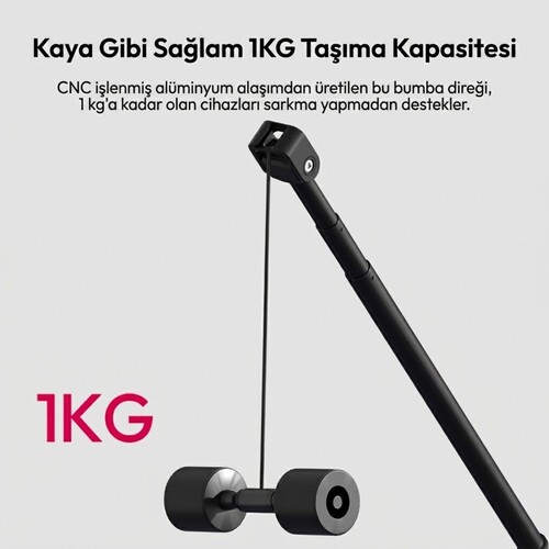 Ulanzi ZJ08 Cold Shoe Mikrofon Uzatma Kolu Ayarlanabilir Boom Arm - S008