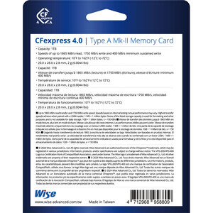 Wise Advanced 1TB CFexpress 4.0 Type A Hafıza Kartı - Thumbnail