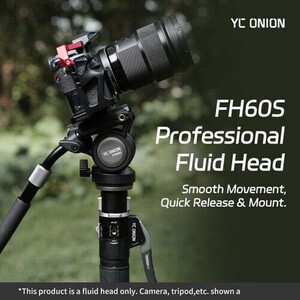 YC Onion Tako 52mm Bowl Head & FH60S Fluid Head Tripod Kit - Thumbnail