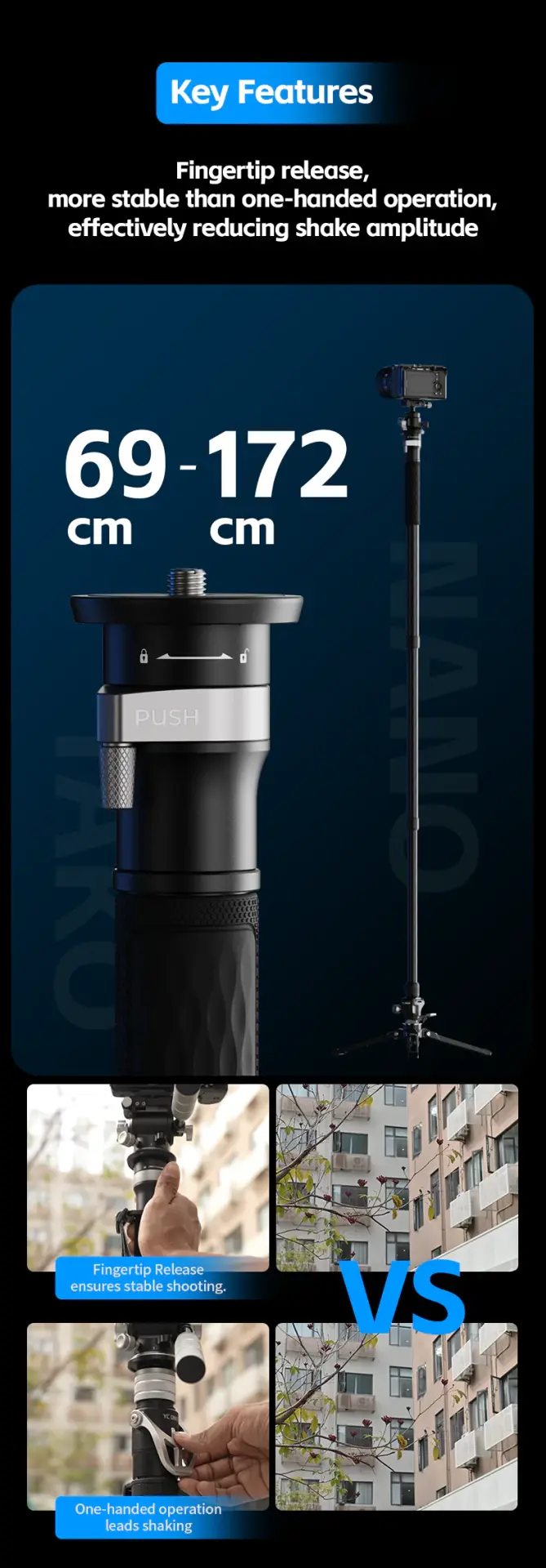 YC Onion Tako Nano & FX50 Fluid Kafa Monopod Kit - Thumbnail