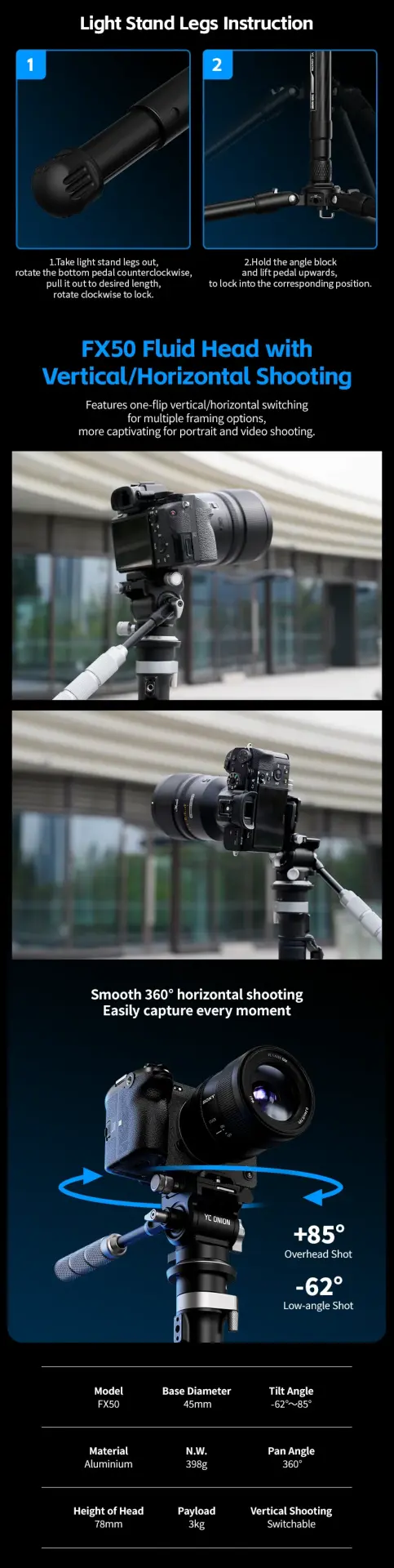 YC Onion Tako Nano Monopod Professional Version - Thumbnail