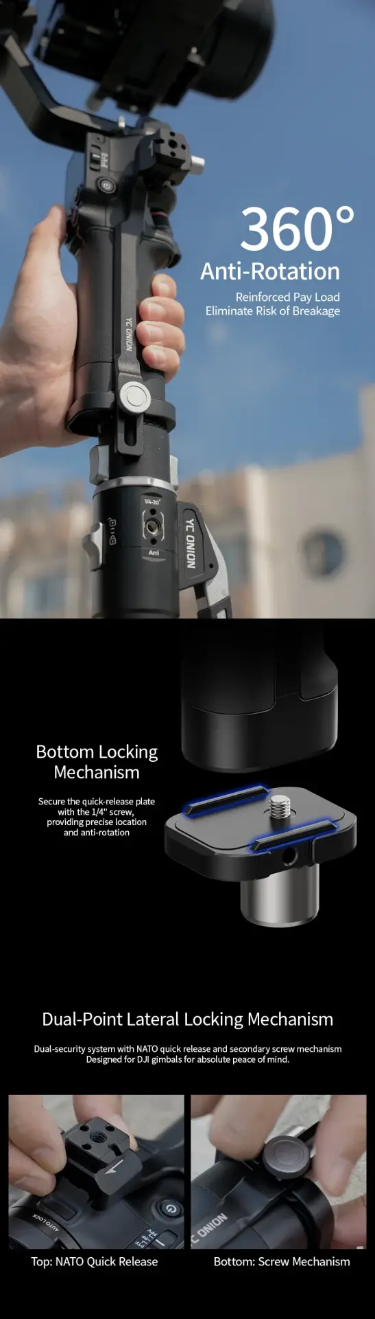 YC Onion Telescopic Extension Tube& RS Pro Connection Kit - Thumbnail