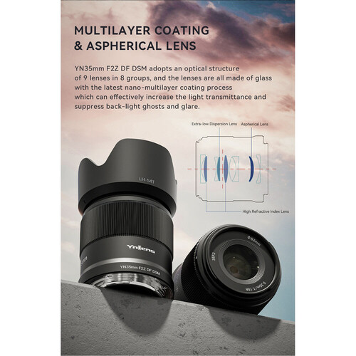 Yongnuo 35mm f/2Z DF DSM Nikon Z Mount Uyumlu Otofokus Prime Lens
