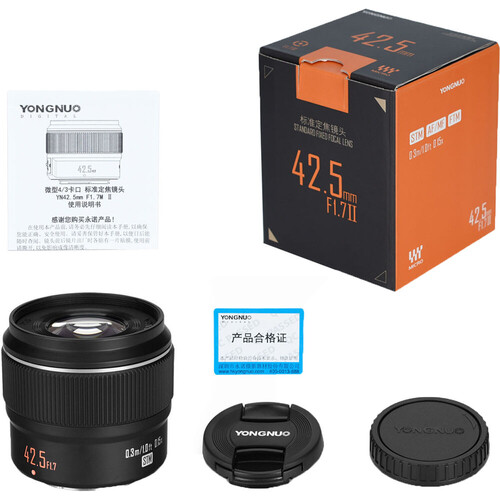 Yongnuo 42.5mm f/1.7 M II Micro Four Thirds Uyumlu Otofokus Prime Lens