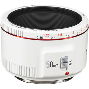 Yongnuo 50mm f/1.8 II Canon EF Mount Uyumlu Otofokus Prime Lens - Beyaz - Thumbnail