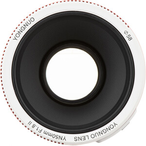 Yongnuo 50mm f/1.8 II Canon EF Mount Uyumlu Otofokus Prime Lens - Beyaz - Thumbnail