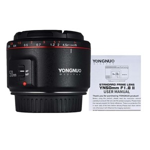Yongnuo 50mm f/1.8 II Canon EF Mount Uyumlu Otofokus Prime Lens - Siyah - Thumbnail