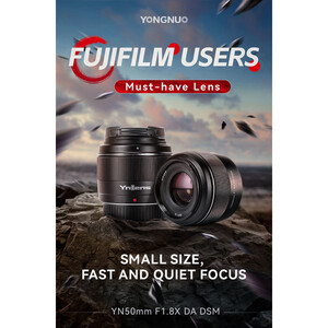 Yongnuo 50mm F/1.8X DA DSM Fujifilm X Mount Uyumlu Otofokus Prime Lens - Thumbnail