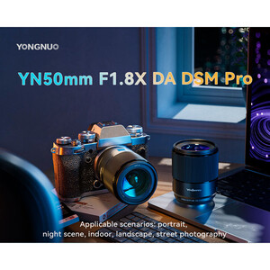 Yongnuo 50mm F/1.8X DA DSM PRO Fujifilm X Mount Uyumlu Otofokus Prime Lens - Thumbnail