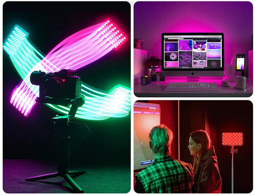 Yongnuo YN120 RGB 2500-9900K Dahili Bataryalı Mobil Vlog LED Işık
