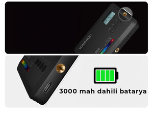 Yongnuo YN120 RGB 2500-9900K Dahili Bataryalı Mobil Vlog LED Işık - Thumbnail
