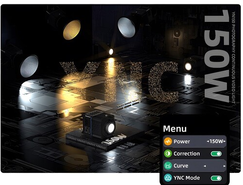 Yongnuo YN150 Bi-Color 150W COB LED Işık (Kit Versiyon)