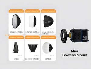 Yongnuo YN150 Bi-Color 150W COB LED Işık (Kit Versiyon) - Thumbnail