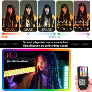 Yongnuo YN360-IV 2000K-10000K RGB LED Tüp Işık - Thumbnail