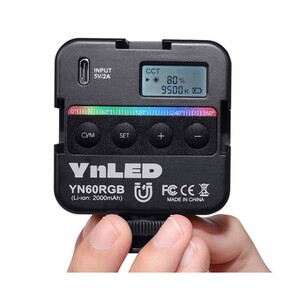 Yongnuo YN60-RGB 2500K-9500K Dahili Bataryalı Mobil LED Işık - Thumbnail
