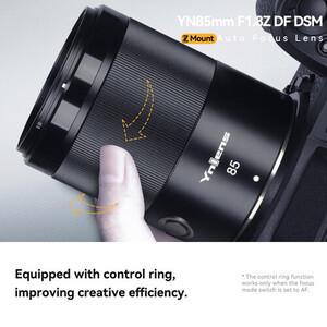 Yongnuo YN85mm f/1.8Z DF DSM Full Frame Nikon Z Mount Uyumlu Otofokus Prime Lens - Thumbnail