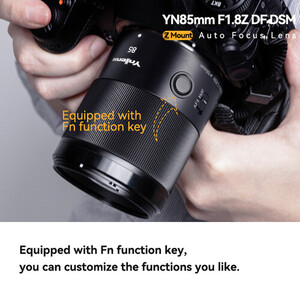 Yongnuo YN85mm f/1.8Z DF DSM Full Frame Nikon Z Mount Uyumlu Otofokus Prime Lens - Thumbnail
