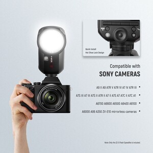 Neewer - Neewer Z2PRO-S Sony Uyumlu 76W Yuvarlak Kafa Akülü Tepe Flaşı (1)