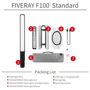 Zhiyun Fiveray F100 RGB LED Tüp Işık - Thumbnail