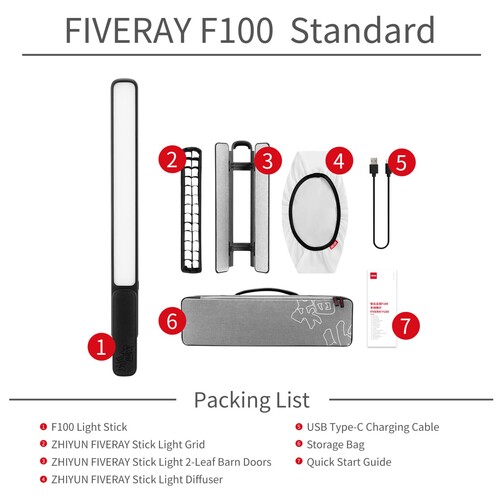 Zhiyun Fiveray F100 RGB LED Tüp Işık