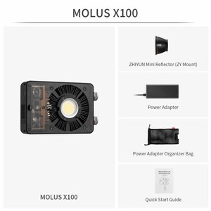 Zhiyun MOLUS X100 Bi-Color Pocket COB Monolight / Standart Kit - Thumbnail